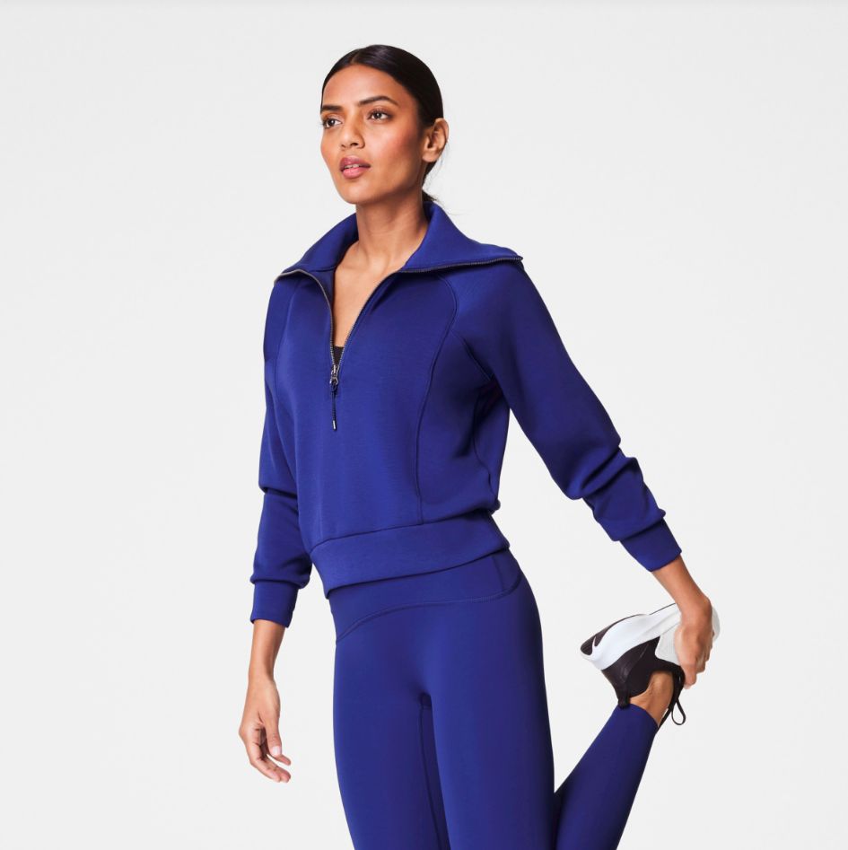 Spanx AirEssentials Half Zip- Deep Azure