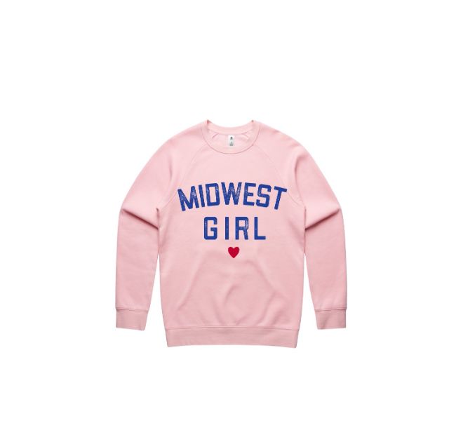 Midwest Girl Crew Sweatshirt Pink