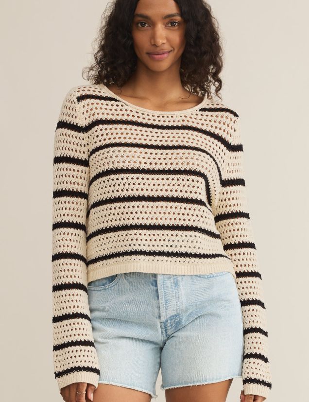 Z Supply Kit Stripe Crochet Sweater