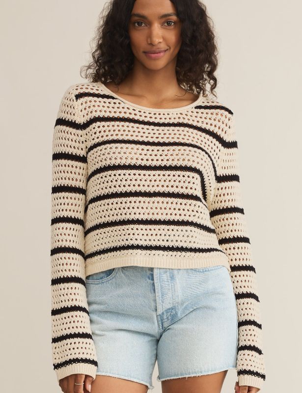 Z Supply Kit Stripe Crochet Sweater