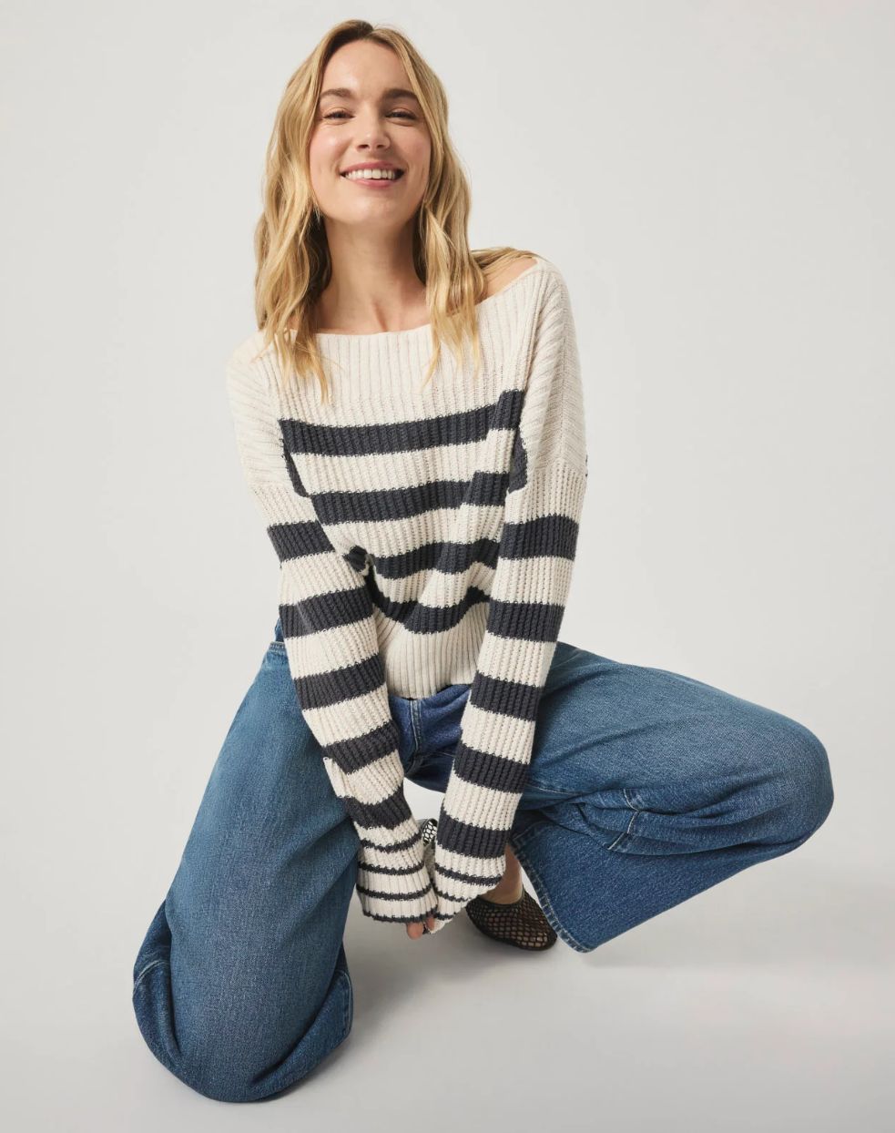 Splendid Oliva Stripe Sweater (lead Stripe)