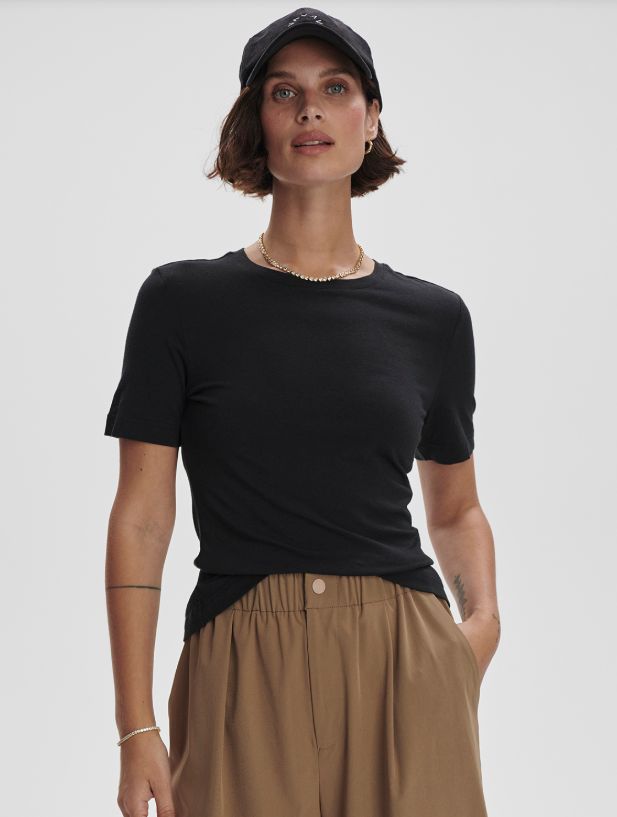 Varley Regina Fitted Tee Black