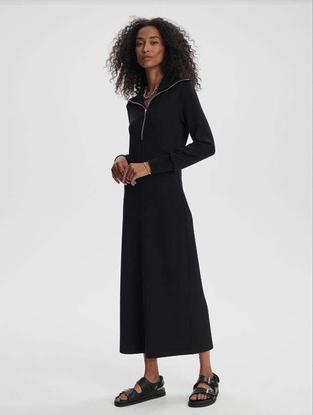 Varley Alexis Midi Dress Black