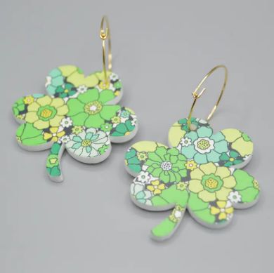 St. Patrick’s Day Groovy Shamrock Earrings