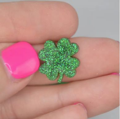 St. Patrick’s Day Acrylic Shamrock Studs