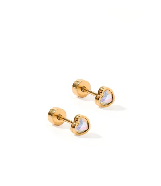 Linny Co Screwback Stud Earrings - Polly Heart