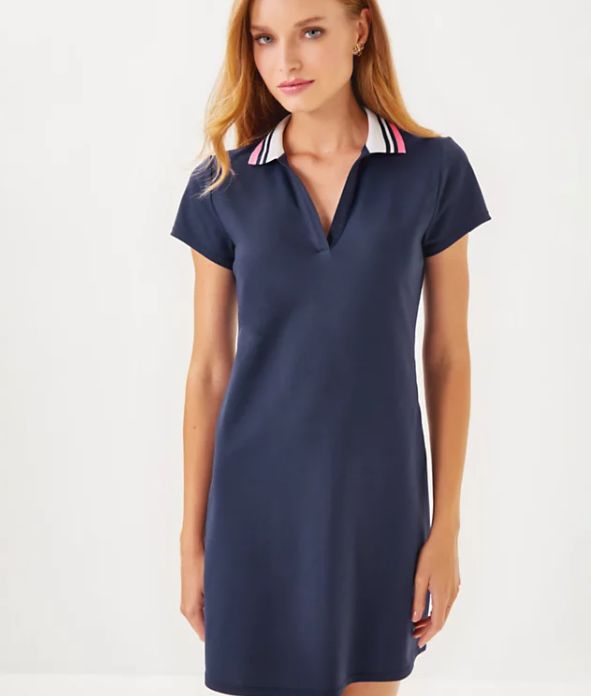 Lilly Pulitzer UPF 50+ Luxletic Cayo Costa Dress True Navy