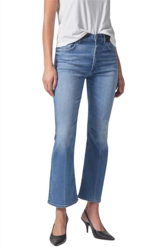 Citizens of Humanity Isola Mid Rise Cropped Boot Jeans (Splendor)