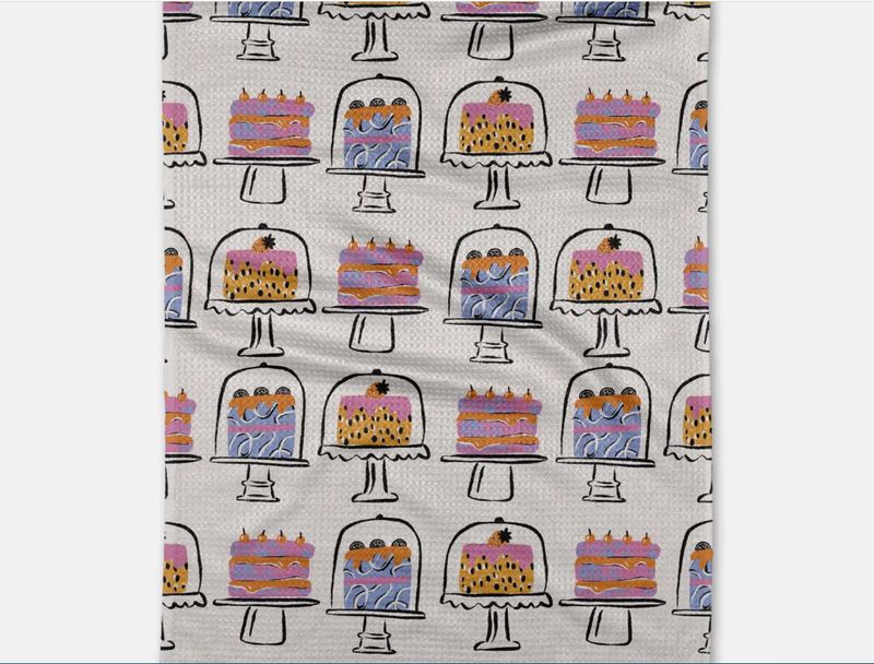 Geometry Cakes in the Window Tea Towel