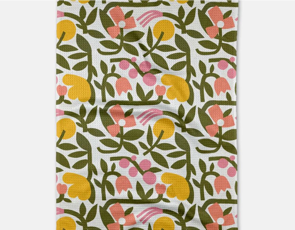 Geometry Fresh Vines Tea Towel