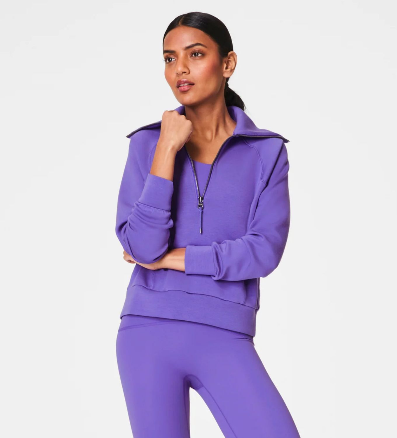 SPANX AirEssentials Half Zip (Vibrant Lilac)