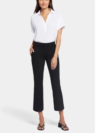 NYDJ Pull-On Flared Ankle Trouser Pants Sculpt-Her™ Collection Black