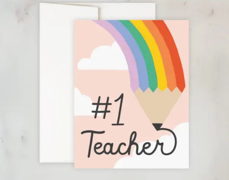 Rainbow Pencil Card