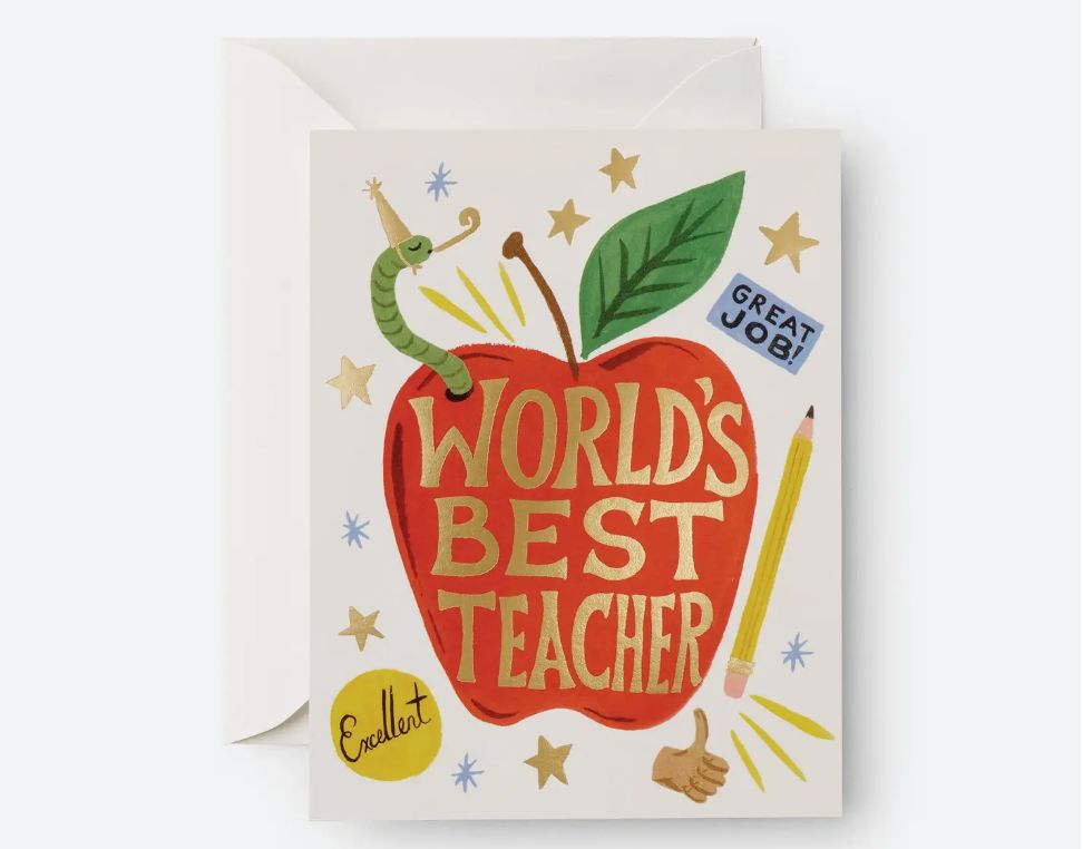 Worlds Best Teacher Card