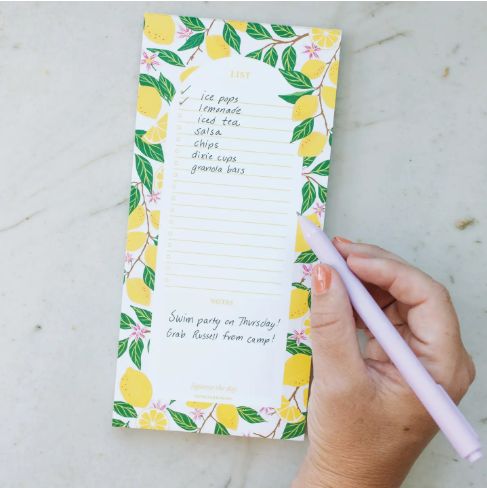 Lemon Grove Market List Notepad