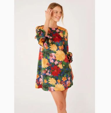 Abbey Glass Bronwyn Dress Full Bloom Satin