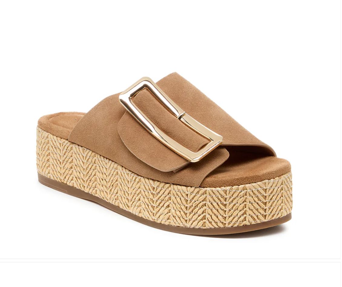 Kelsi Dagger Dover Bison Suede Platform Sandals