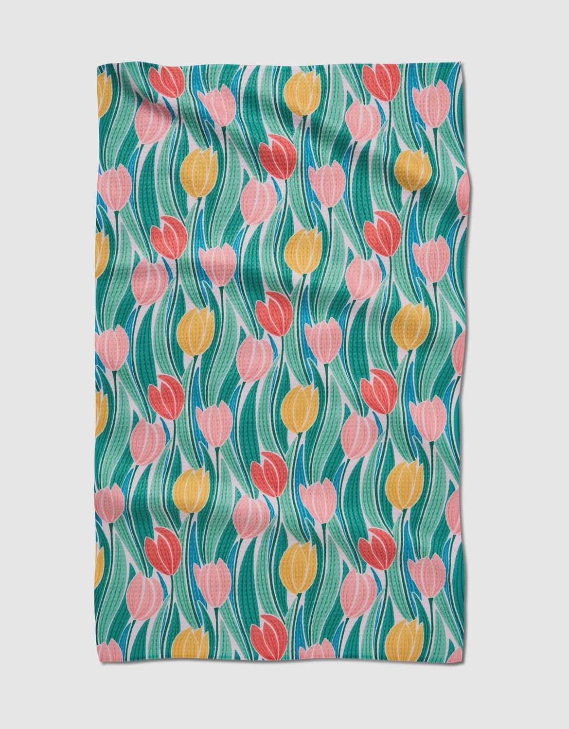 Geometry Tranquil Tulips Tea Towel