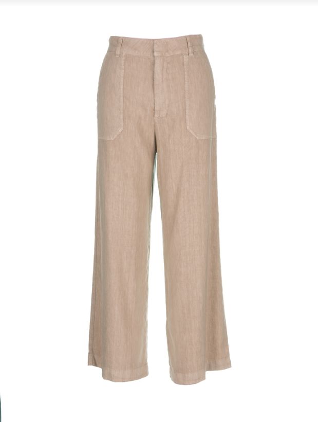 KUT from the Kloth Topaz Linen Wide Leg Khaki