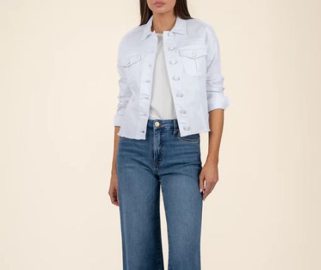 KUT from the Kloth Kara White Denim Jacket