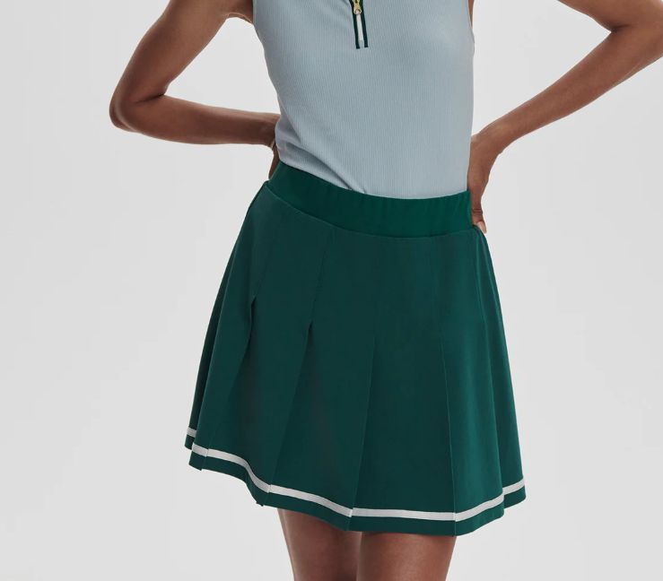 Varley Clarendon 2.0 High-Rise Skort 16&quot; Forest/White
