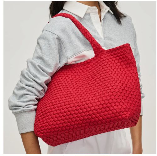 Sol &amp; Selene Sky&#39;s the Limit - Medium Laced Up Eco-Edition Tote Red