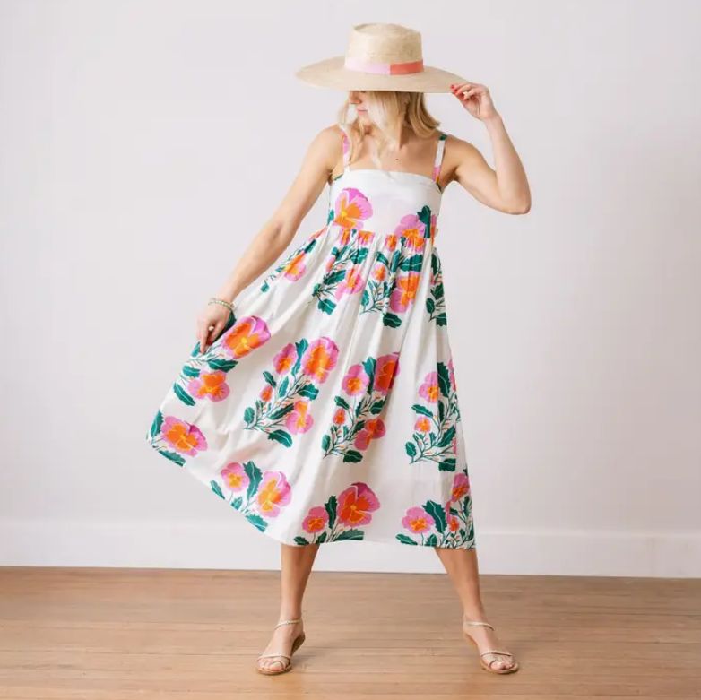 Sunshine Tienda Pink Flower Reef Dress