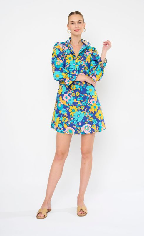 Flora Bea Adelina Dress (Cherry Blue)