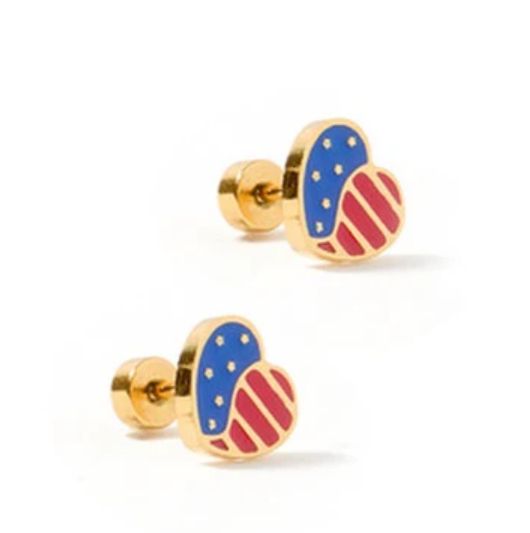 Linny Screwback Stud Earrings - Ellis American Heart