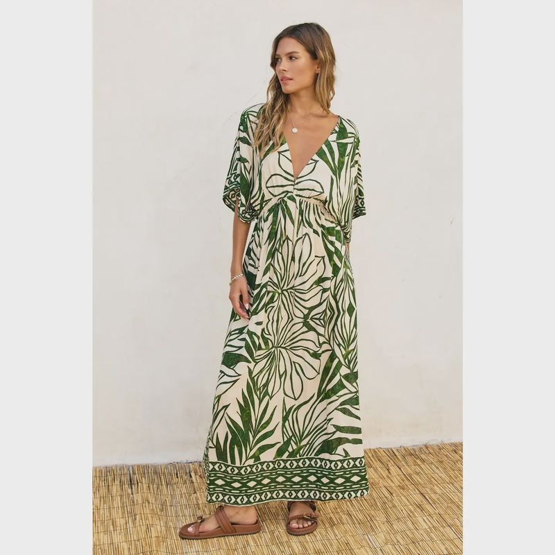 Dress Forum Take Me Away Double Plunge Maxi Dress