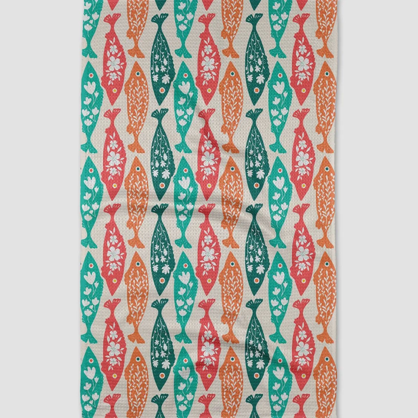 Geometry Swedish Fish Tea Towel