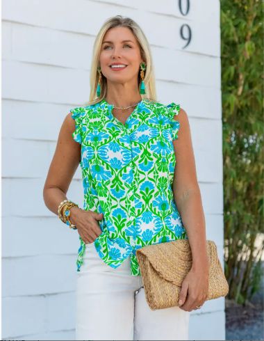 La Mer Luxe Robin Top - Cyan/Emerald Croatia