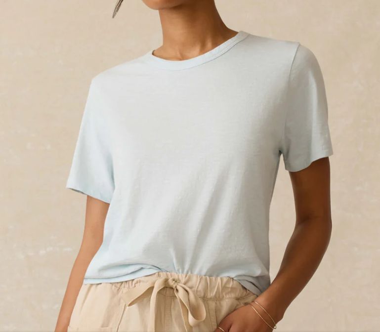 Faherty Brand Sunwashed Regenerative Cotton Tee Sky