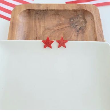 Spiffy &amp; Splendid Liberty Star Studs - Red