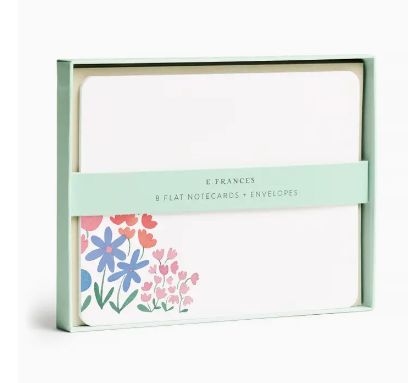 E. Francis Flower Patch Flat Notes (Boxed Set of 8 Notecards)
