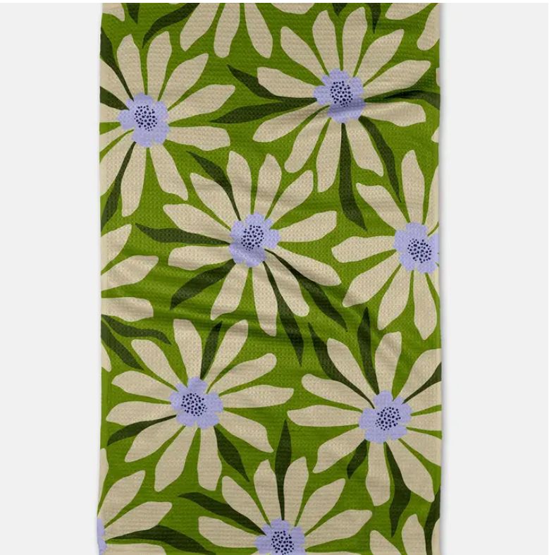 Geometry Bliss and Bloom Tea Towel