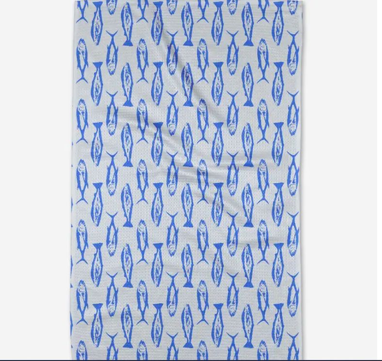 Geometry Coastal Catch Tea Towel
