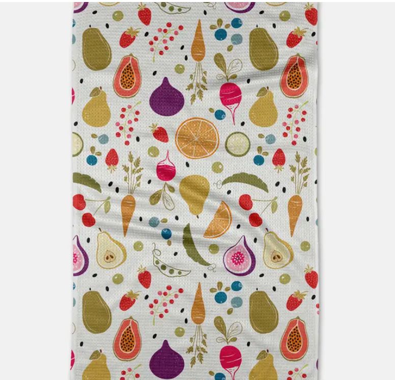 Geometry Farmers Market Tea Towel
