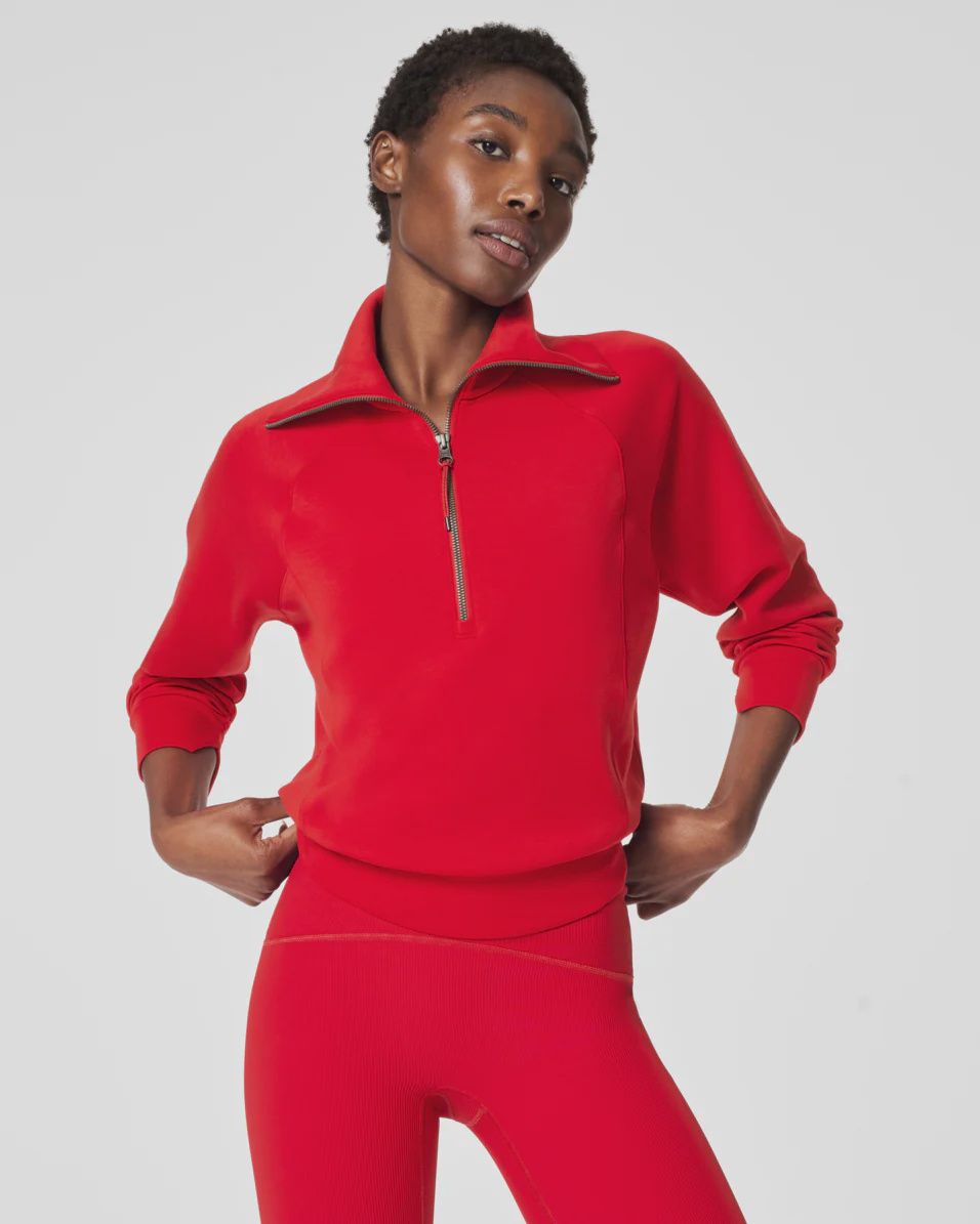 SPANX AirEssentials Half Zip (Spanx Red)