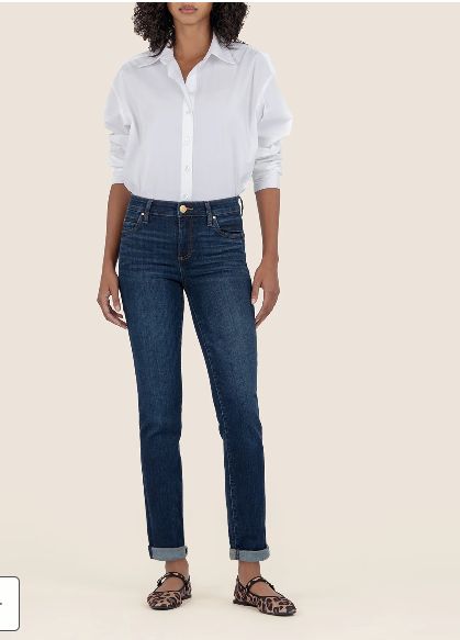 KUT from the Kloth Catherine Mid Rise Boyfriend Abelia