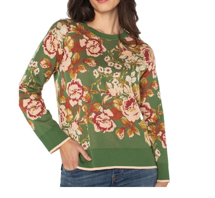 LIVERPOOL LONG SLEEVE CREW NECK SWEATER (GREEN MOTIF)