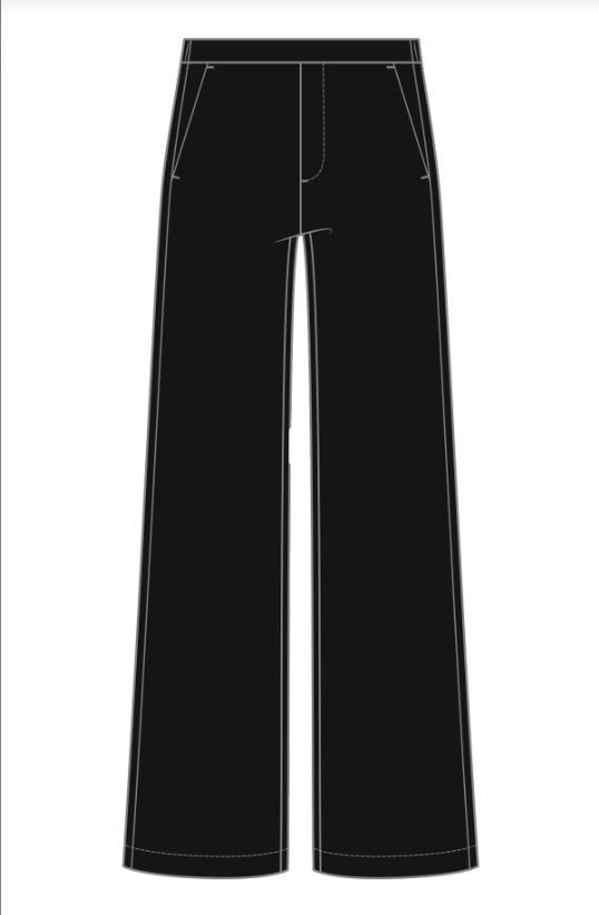 Liverpool Pull On Wide Leg Trousers (Black)