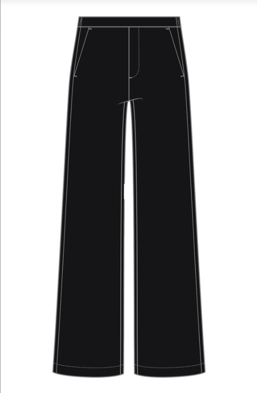 Liverpool Pull On Wide Leg Trousers (Black)