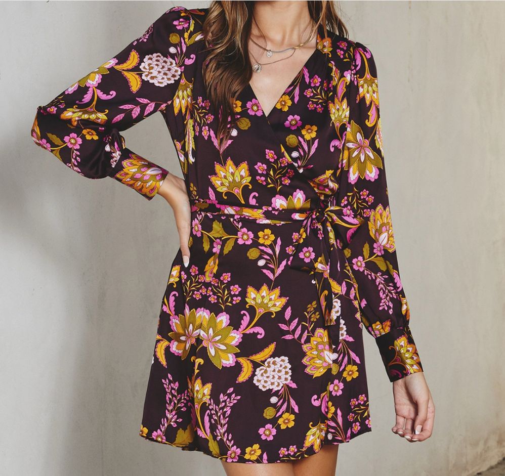 True or False Mini Wrap Dress