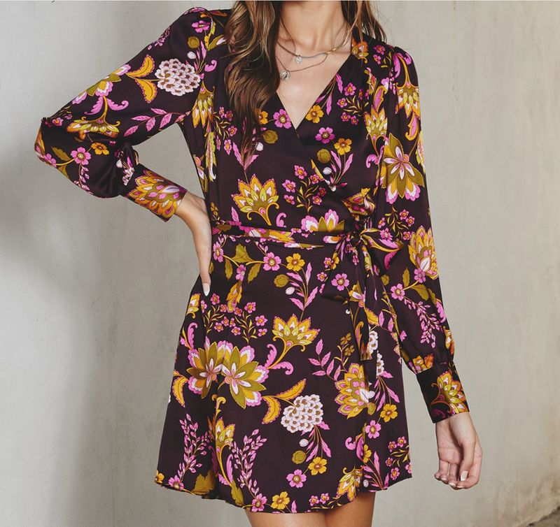 True or False Mini Wrap Dress