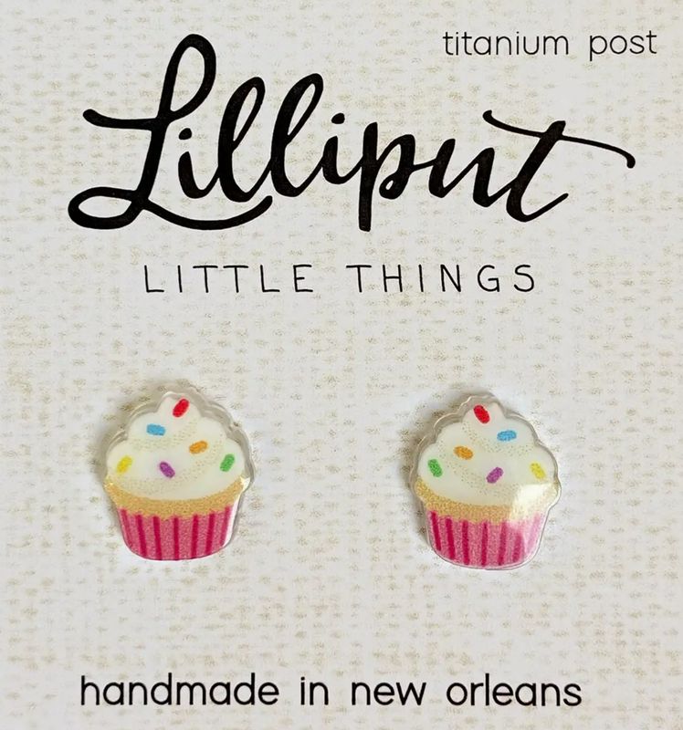 Lilliput Little Things Birthday Cupcake Earrings