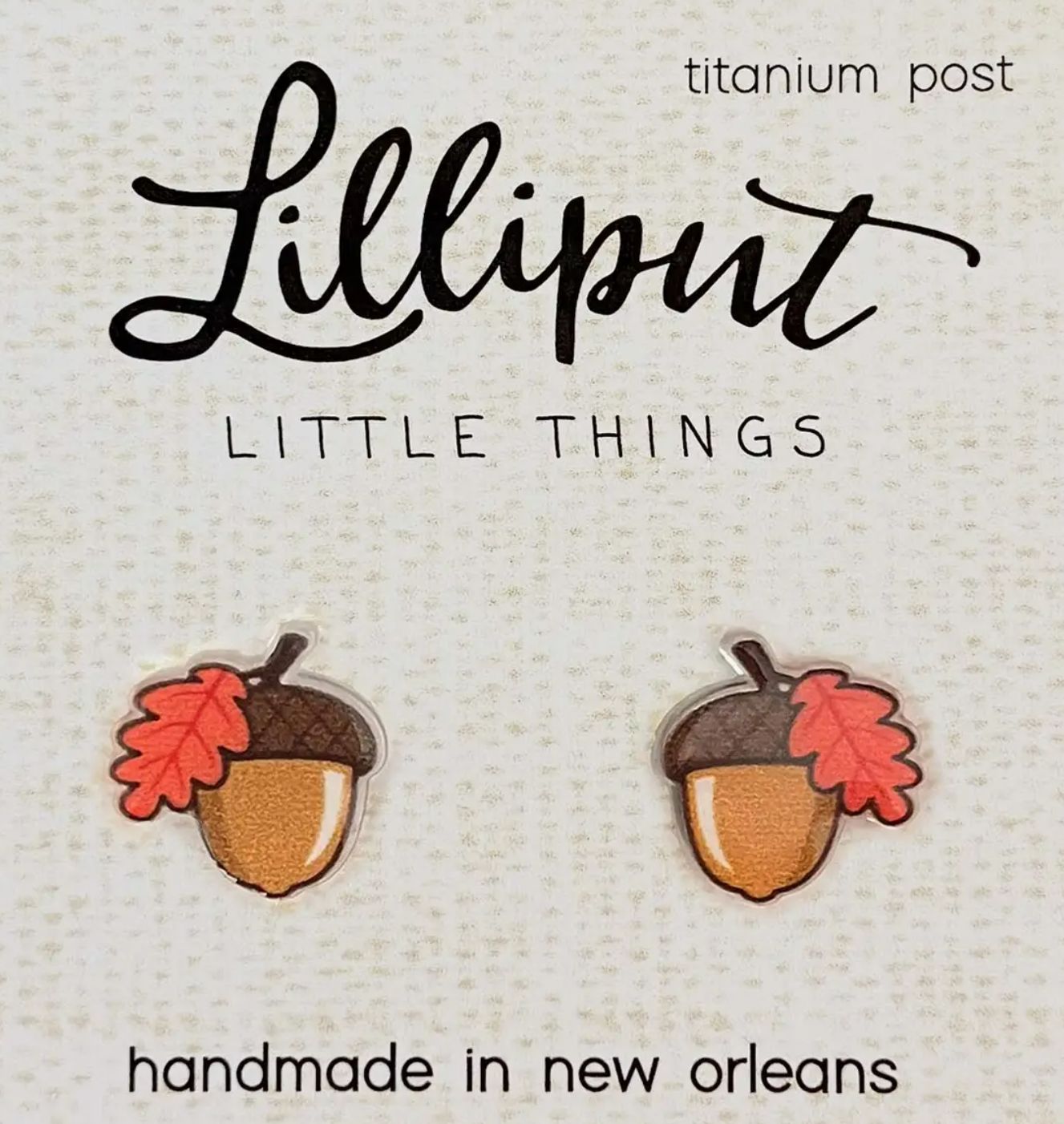 Lilliput Little Things Fall Acorn Earrings
