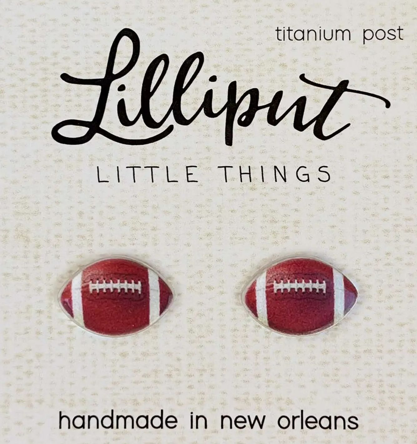 Lilliput Little Things Football Earrings