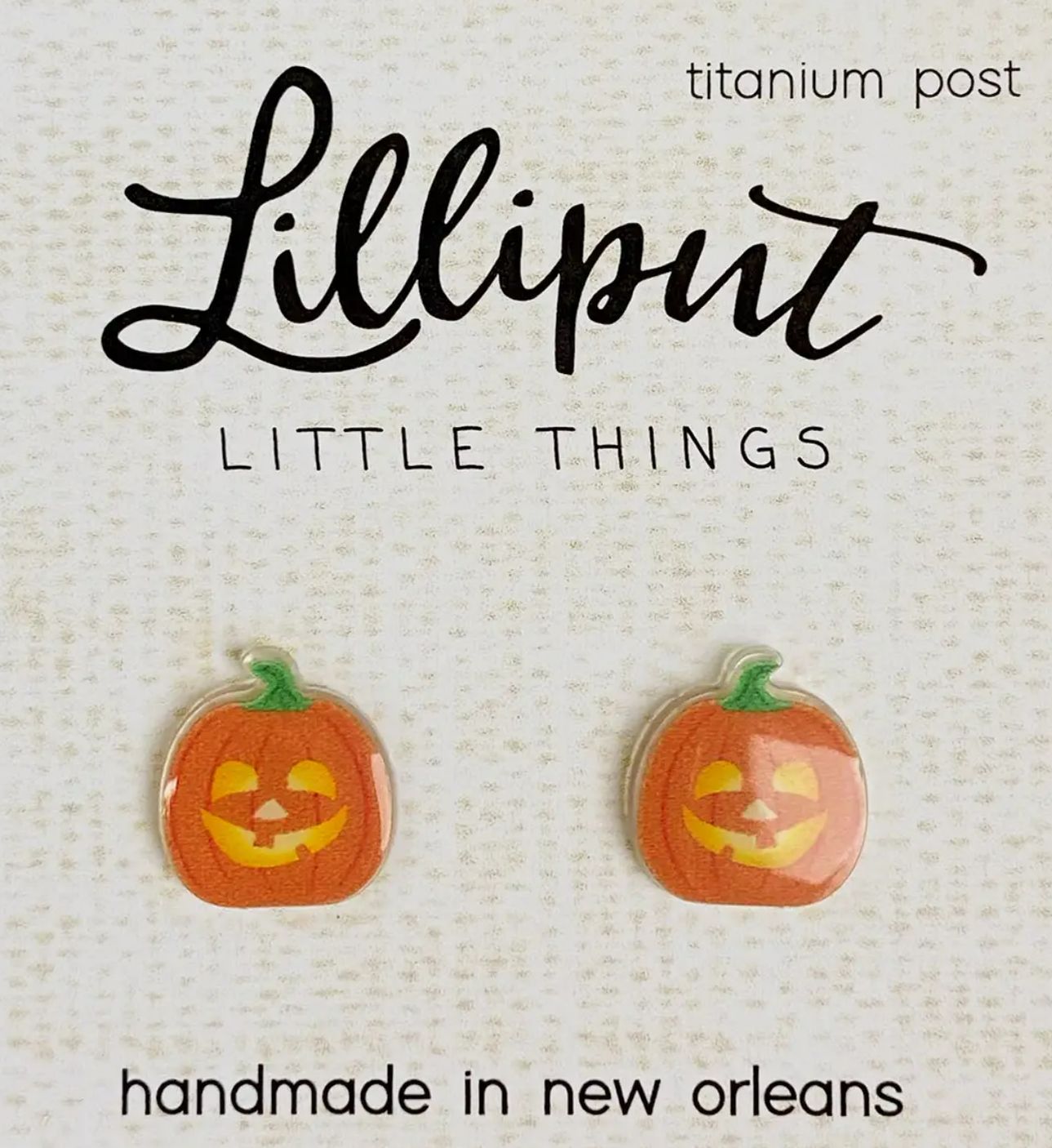 Lilliput Little Things Jack O&#39; Lantern Earrings