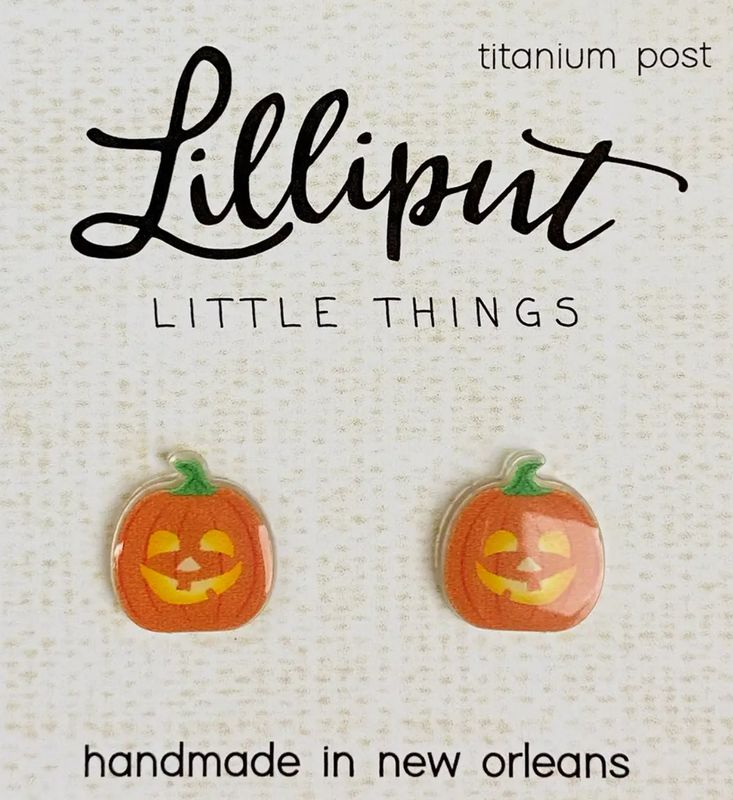 Lilliput Little Things Jack O&#39; Lantern Earrings